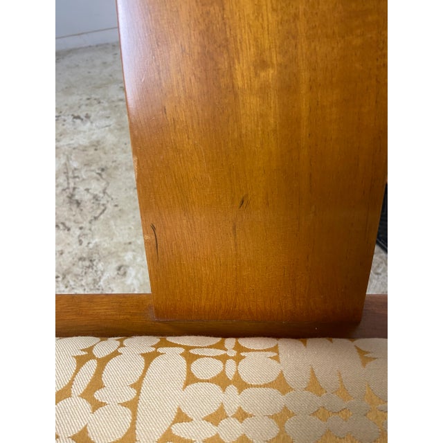 Vintage Brueton 'Horseshoe' Style Asian Arm Chairs With Upholstered Seat - Set of 3 For Sale - Image 9 of 11