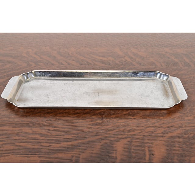 Art Deco Chase Antique Art Deco Chrome-Plated Serving Tray, Circa 1930s For Sale - Image 3 of 11
