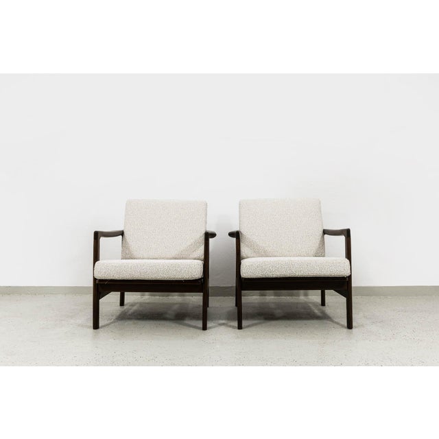 Beige Mid-Century Modern Armchairs by Zenon Bączyk, 1960s, Set of 2 For Sale - Image 8 of 14