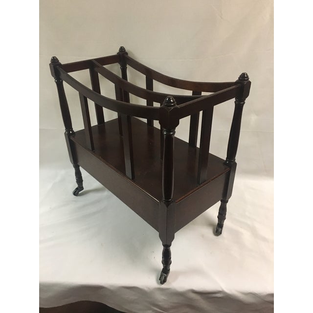 Wood English Mahogany Canterbury For Sale - Image 7 of 11