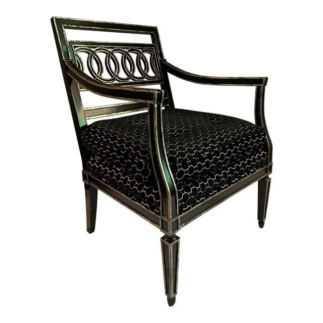 Century Furniture Neoclassical Style Occasional Chair For Sale