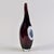 Signed 1990s D’Este & Zane Art Glass Vase in Dark Aubergine With Blue + White Spots For Sale - Image 4 of 9