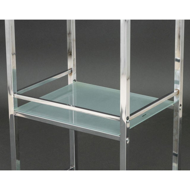 Metal Modern Chromed Metal Etagere Shelf For Sale - Image 7 of 11