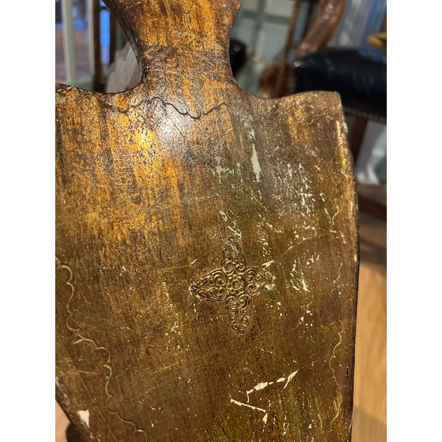 Wood Mid 20th Century Italian Giltwood Florentine Magazine Holder For Sale - Image 7 of 11