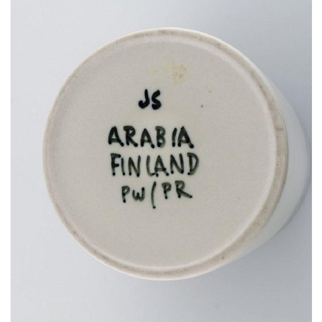 Modernis Silver Ceramics Vase by Peter Winquist for Arabia, 1960s For Sale - Image 6 of 7