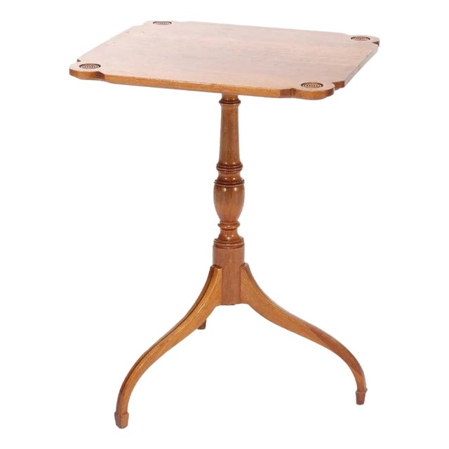 Antique Federal Style Mahogany Tilt Top Table With Spider Legs C1920 For Sale