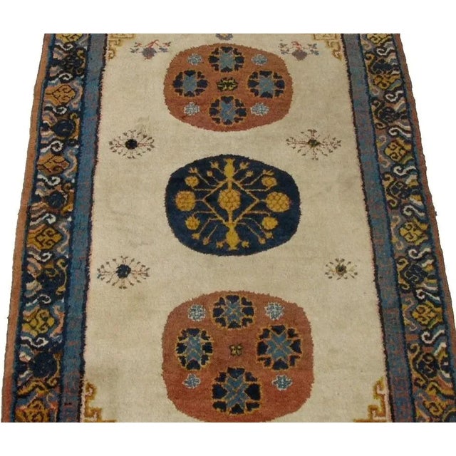 Abstract 1900s Antique Uzbek Samarkand Rug-6'0'' X 4'0'' For Sale - Image 3 of 5