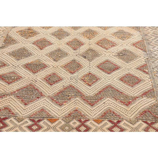 Late 20th Century Vintage Zemmour Moroccan Kilim Rug, 03'02 X 24'03 For Sale - Image 5 of 10