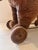 Brown Vintage Plush Bear Pull Toy on Wooden Wheels For Sale - Image 8 of 12