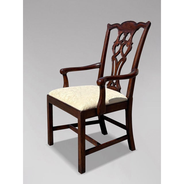 Edwardian Chippendale Mahogany Dining Chairs, 1910, Set of 6 For Sale - Image 6 of 13