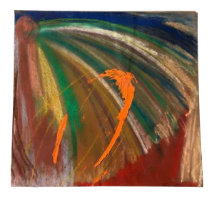 Abstract #302 Original Pastel on Paper by Erik Sulander 12x11