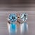 Natural Aquamarine Stud Earrings 14Karat White Gold 1.0 TCW Certified For Sale - Image 9 of 11