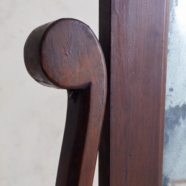 Brown Antique Walnut Vanity Mirror, Italy 19th Century For Sale - Image 8 of 12