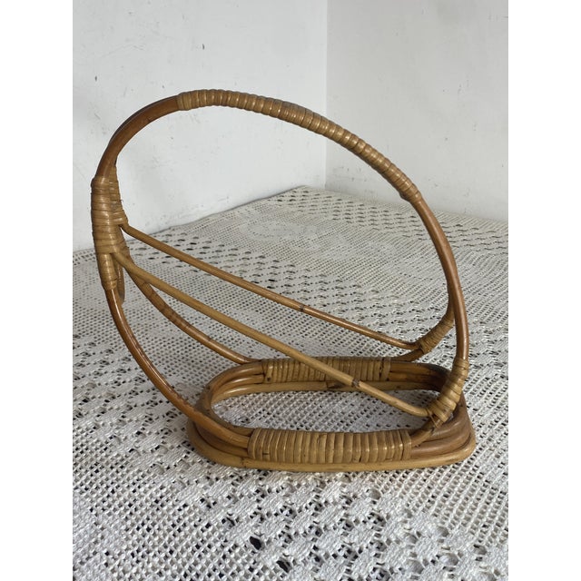 Rattan and Wicker Bottle Holders, 1960s, Set of 2 For Sale - Image 10 of 15