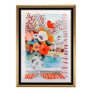 Mid 20th Century Fleurs au bord de la Mar, Charles Levier