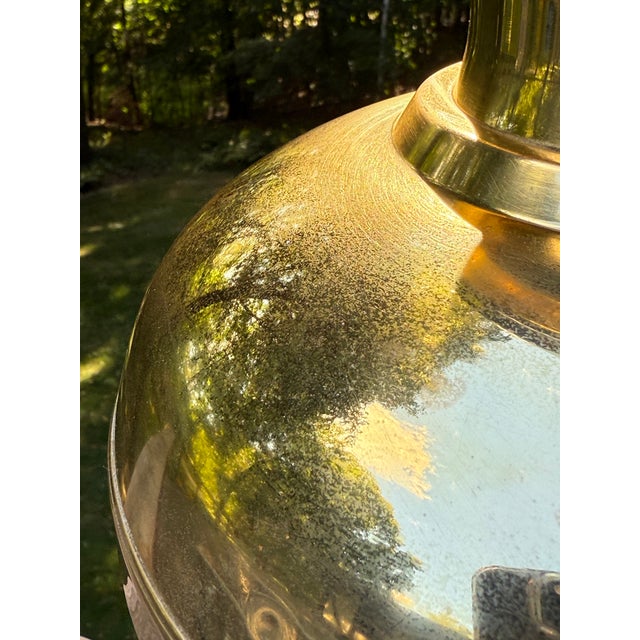 1980s Large Brass Ginger Jar Lamps - A Pair For Sale - Image 14 of 14