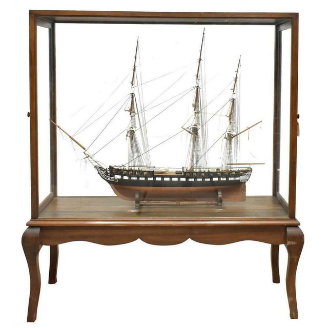 Gorgeous Late 20th Century 3 Mast USS Constellation Large Display Case Model Ship!! 3 Mast, USS Constellation, Large...