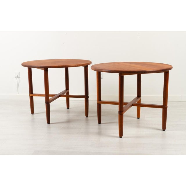 Vintage Danish Cherry Side Tables by Haslev Møbelsnedkeri, 1990s, Set of 2 For Sale - Image 3 of 18