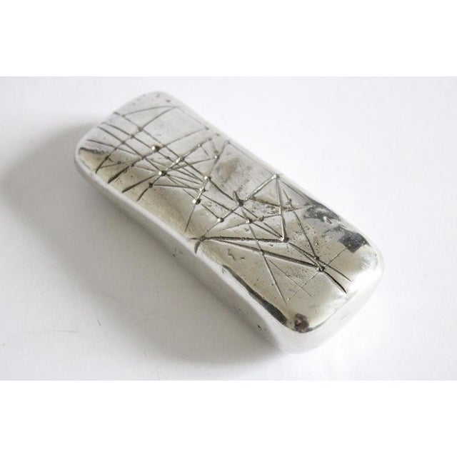 Post-Modern Abstract Pewter Sculpture by Walter Valentini, 1980 For Sale - Image 10 of 18