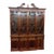Vintage Federal China Cabinet, Lighted Breakfront Mahogany For Sale