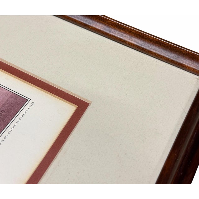 Burnt Umber Mid 20th Century Framed “Harry Wilkes” Harness Racing Horse Print | Victorian Trotting Horse Lithograph | Equestrian For Sale - Image 8 of 8