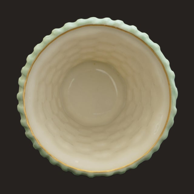 Pair of Antique Royal Worcester Blush Ivory Miniature Cachepots Registry Design Year 1897 For Sale In Philadelphia - Image 6 of 10