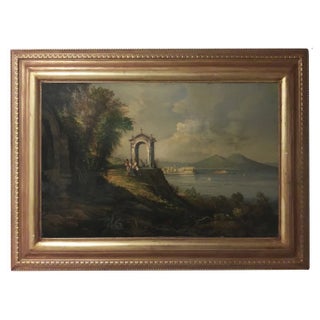Naples -Neapolitan School, Italian Oil on Canvas, Framed For Sale