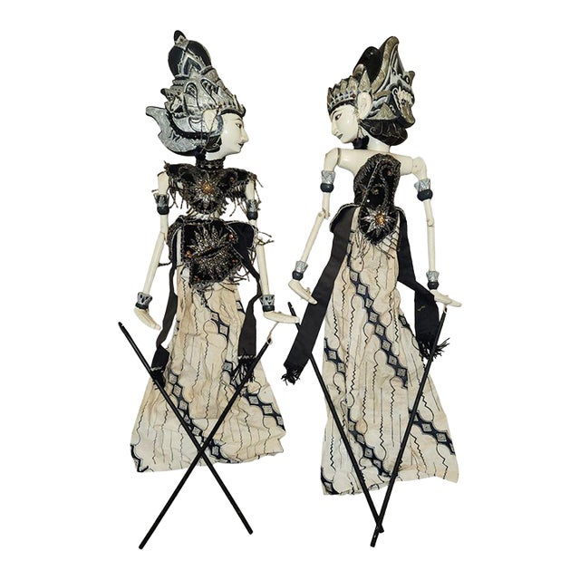 Indonesian Wayang Golek Puppets - Mid 1900s For Sale
