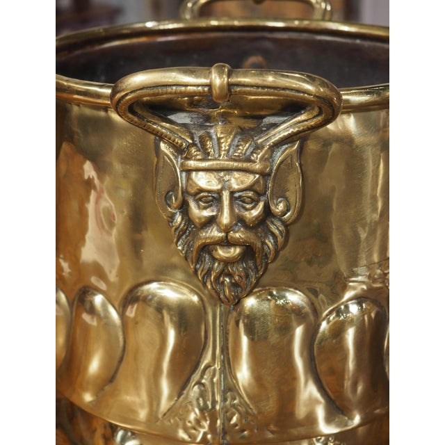 Circa 1900 Polished French Brass Folk Art Wine Cooler or Jardiniere For Sale - Image 17 of 18