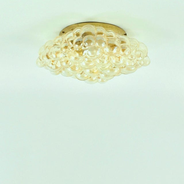 Mid-Century Modern Mid-Century Modern Amber Bubble Glass Wall Light by Helena Tynell for Limburg, Germany, 1970s For Sale - Image 3 of 9