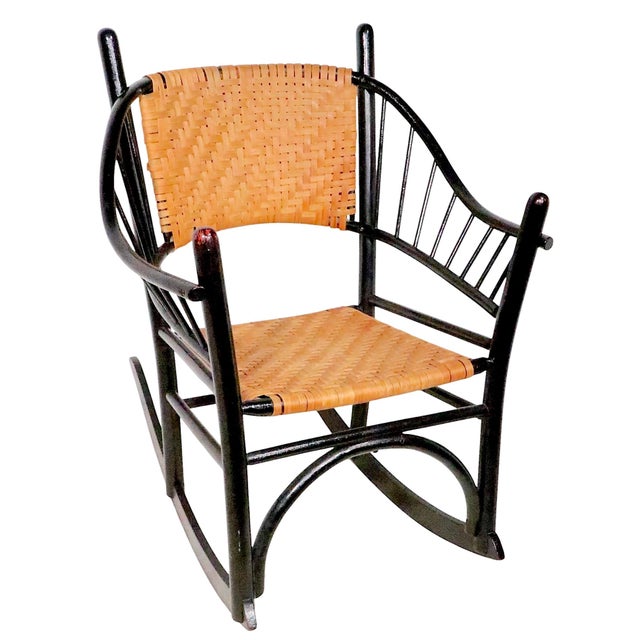 Mid 20th Century Old Hickory Style Rocking Chair For Sale - Image 13 of 15