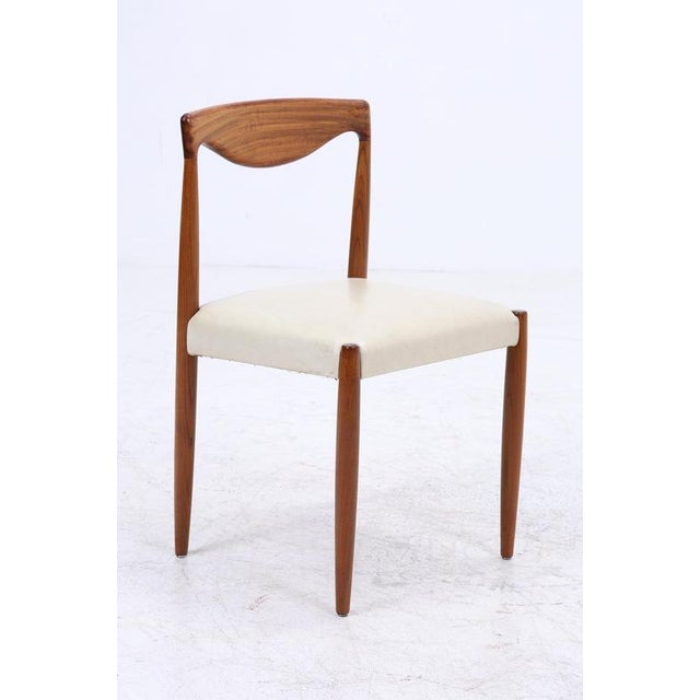 Mid-Century Danish Teak and Leather Bambi Series Chairs by Rolf Rastad & Adolf Relling for Gustav Bahus, Set of 4 For Sale - Image 11 of 13