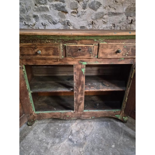 18th Century Rustic French Walnut Buffet Cabinet For Sale - Image 11 of 18