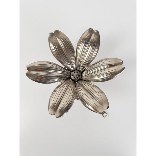 Mid-Century Italian Chrome Flower Cocktail Ashtrays, 1960s, Set of 6 For Sale - Image 4 of 18
