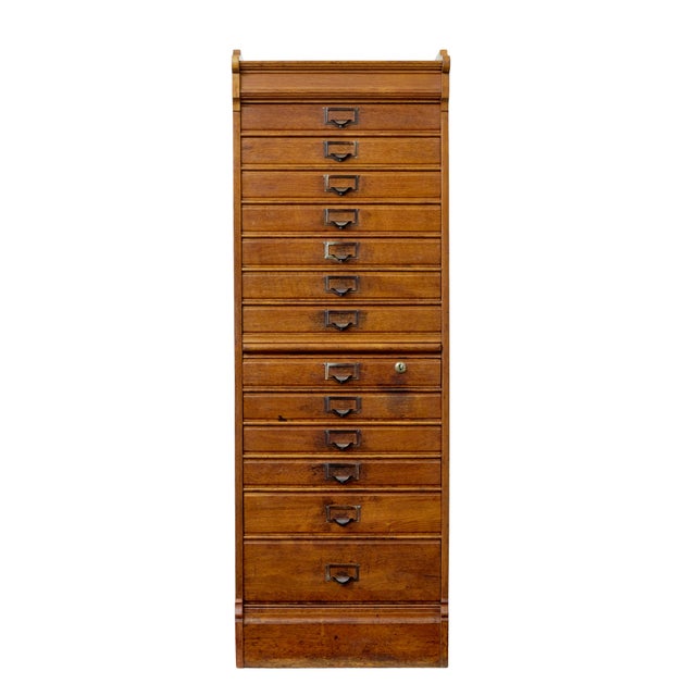 Oak Filing Chest of Drawers, 1910 For Sale - Image 10 of 10