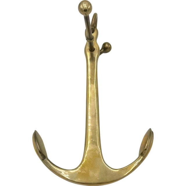 Vintage Ralph Lauren Decorative Nautical Brass Anchor For Sale - Image 10 of 10
