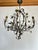 Large Vintage 1990s Wrought Iron Floral Chandelier With Crystal Flowers & Grape Details For Sale - Image 13 of 18
