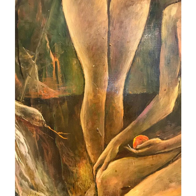 Vivaldo Martini, The Snake and the Apple, Oil on Canvas For Sale - Image 5 of 8