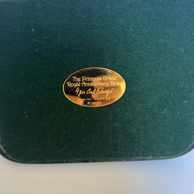 1950s Faberge Princess Grace Royal Anniversary Rose For Sale - Image 11 of 12