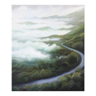 The Climb - Original Luminous Western Mountain Landscape Oil Painting by Phoebe Brunner For Sale