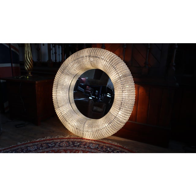 Illuminated Saturn Mirror in Crystal Glass by Timothy Oulton, 2010s For Sale - Image 4 of 15