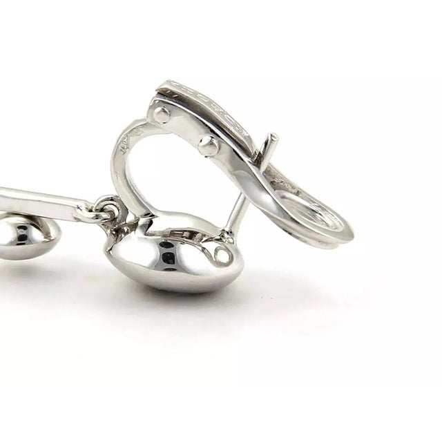 Late 20th Century 17159 - Koesia Diamond 18k White Gold Fancy Spinner Discs Long Earrings, 2 Pieces For Sale - Image 5 of 6