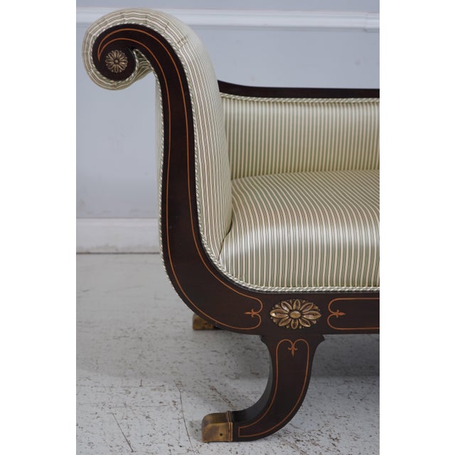 1950s Vintage Regency Style Recamier Chaise Lounge For Sale - Image 5 of 12