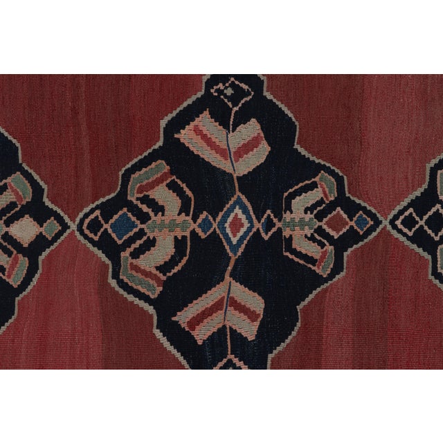 1950s Vintage Afghani Tribal Kilim Rug With Open Field and Medallions From Rug & Kilim For Sale In New York - Image 6 of 7