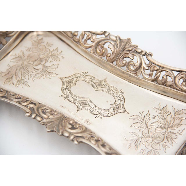 Silver Tray and Scissors from Morrões, Set of 2, in Good conditions.
