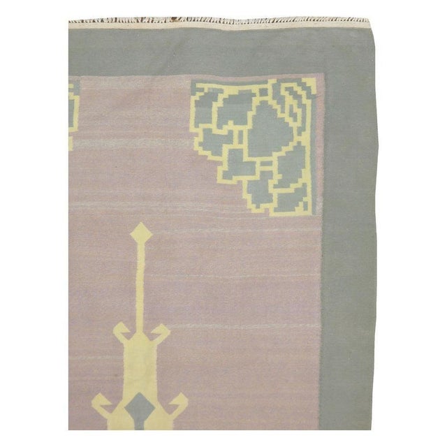 Rustic Mid-20th Century Handmade Indian Flatweave Dhurrie Runner For Sale - Image 3 of 10