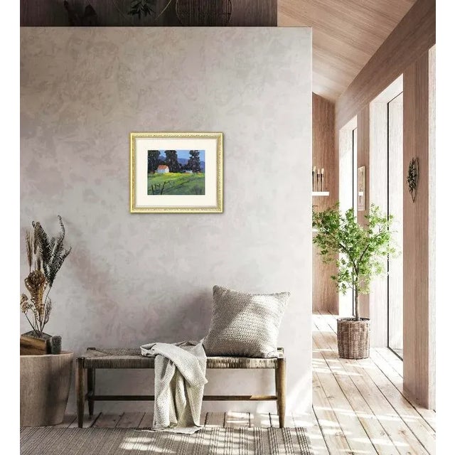 Quiet Places & Farm Views — Mendocino Farmhouse Original oil painting by L. Haas, 9.5 x 12 in unframed gesso‑prepared...