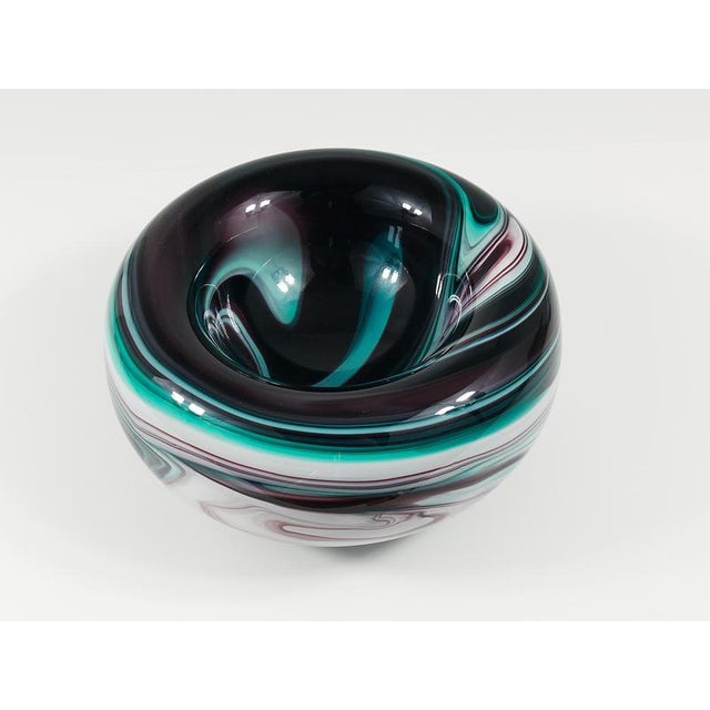 Large Italian Murano Marble Glass Bowl by Carlo Moretti, 1960 For Sale - Image 13 of 16