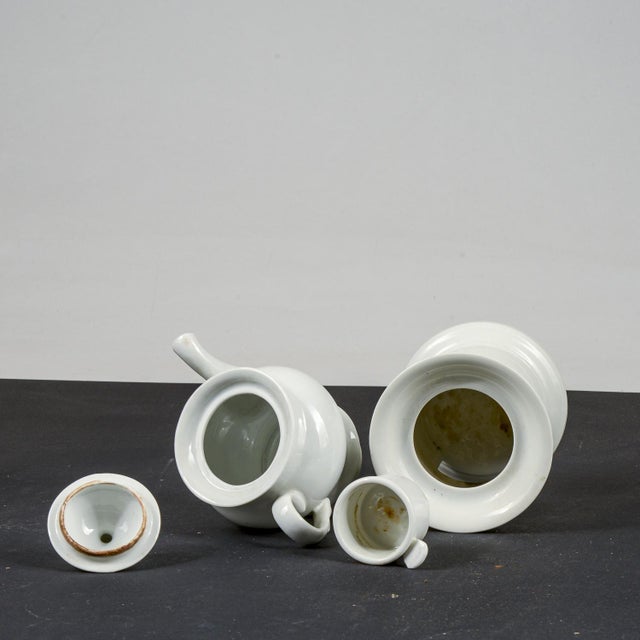 Ceramic Teapot with Candleholder by R. Ginori, Set of 3 For Sale - Image 7 of 10