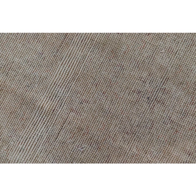 Vintage Turkish Oushak Konya-Tulu With Floral Blossoms and Latticework Design For Sale - Image 11 of 11